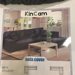 Stretch Sectional Dark Grey Gray Couch Covers 2 pcs Sofa Covers for L Shape Sofa